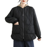 Buddha Stones Women's Casual Plain Zipper Design Cotton Jacket With Pockets - image 17