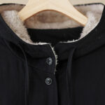 Buddha Stones Women's Plain Color Hoodie Cotton Thermal Fleece-Lined Jacket With Pockets - image 9