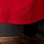 Buddha Stones Fall Buttons Design Long Sleeve Cotton Corduroy Midi Dress With Pockets - image 20