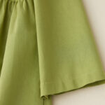 Buddha Stones Causal Commute Plain Buttons Design Lapel Cotton Midi Dress With Pockets - image 5