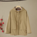 Buddha Stones Women's Plain Color Hoodie Cotton Thermal Fleece-Lined Jacket With Pockets - image 2