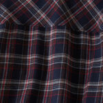 Buddha Stones Spring Color Contrast Plaid Pattern Lapel Cotton Midi Dress With Pockets - image 24