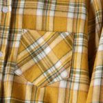 Buddha Stones Spring Color Contrast Plaid Pattern Lapel Cotton Midi Dress With Pockets - image 15