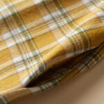 Buddha Stones Spring Color Contrast Plaid Pattern Lapel Cotton Midi Dress With Pockets - image 18
