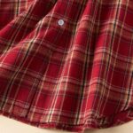 Buddha Stones Spring Color Contrast Plaid Pattern Lapel Cotton Midi Dress With Pockets - image 10