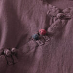 Buddha Stones Spring Vintage Diagonal Closure Frog Buttons Design Cotton Midi Dress - image 4