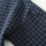 Buddha Stones Retro Contrasting Color Plaid Puff Sleeve Cotton Linen Midi Dress With Pockets - image 7