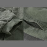 Buddha Stones Ribbed Long Sleeve Design Men's Cotton Linen Jacket Shirt With Pockets - image 12