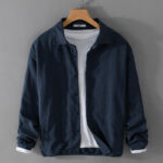Buddha Stones Ribbed Long Sleeve Design Men's Cotton Linen Jacket Shirt With Pockets - Navy - US/UK/AU42，EU52 (3XL) - image 13