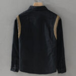 Buddha Stones Spring Casual Patchwork Design Long Sleeve Men Cotton Shirt Clothing - image 9