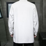 Buddha Stones Simple Tang Suit Plain Chinese Frog-Button Design Men's Cotton Jacket Shirt - image 15