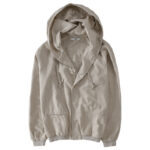 Buddha Stones Ribbed Hem Design Hoodie Men's Cotton Linen Jacket Shirt With Pockets - image 8