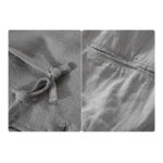 Buddha Stones Ribbed Hem Design Hoodie Men's Cotton Linen Jacket Shirt With Pockets - image 4