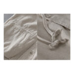 Buddha Stones Ribbed Hem Design Hoodie Men's Cotton Linen Jacket Shirt With Pockets - image 10