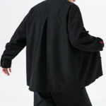 Buddha Stones Embroidery Chinese Frog-Button Design Tang Suit Men's Cotton Jacket Shirt - image 4