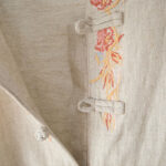 Buddha Stones Embroidery Flower Design Frog-buttons Cotton Women's Shirt - image 8