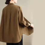 Buddha Stones Casual Plain Buttons Cotton Women's Shirt With Pockets - image 23