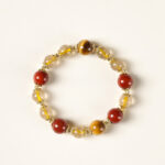 Buddha Stones Natural Golden Rutilated Quartz Tiger Eye Beads Wealth Bracelet - image 9