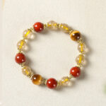 Buddha Stones Natural Golden Rutilated Quartz Tiger Eye Beads Wealth Bracelet - image 7