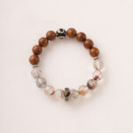 Buddha Stones Lightning Struck Wood Red Phantom Yin Yang Protection Bracelet - image 10