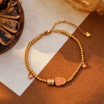 Buddha Stones Copper Brass Plated 24k Gold Beads Gourd Wealth Bracelet - image 3