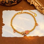 Buddha Stones Copper Brass Plated 24k Gold Beads Gourd Wealth Bracelet - image 4