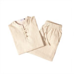 Buddha Stones Pure Color Cotton Linen Long Sleeve Top Pants Clothing Men's Set - image 7