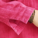Buddha Stones Irregular Design Buttons Long Sleeve Women's Cotton Shirt - image 16