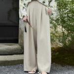 Buddha Stones Plain Ankle-Length Women's Pants With Pockets For Older Adults - Linen - US14，UK/AU18，EU46 (2XL) - image 1