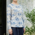 Buddha Stones Fall Blue Floral Women's Long Sleeve T-Shirt  For Older Adults - image 8