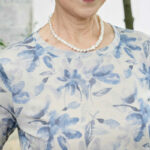 Buddha Stones Fall Blue Floral Women's Long Sleeve T-Shirt  For Older Adults - image 10