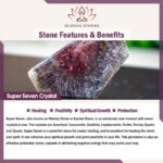 Buddha Stones 925 Sterling Silver Natural Deep Purple Fireworks Super Seven Crystal Cat Necklace Pendant - image 7