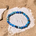 Buddha Stonesnatural Colorful Emperor Stone Oval Square Beads Anti-stress Bracelet - Dark Blue Emperor Stone(Wrist Circumference: 15-17cm) - image 6