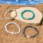Buddha Stones Natural Stone Sea Turtle Turquoise Crackle Agate Wisdom Bracelet - image 16