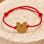 Buddha Stones 925 Sterling Silver Cat Red String Bracelet - image 2