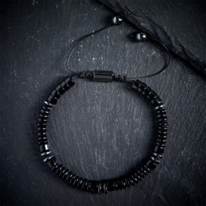 Buddha Stones Small Black Obsidian Green Aventurine Grey Jasper Tiger Eye Strength Rope Bracelet - Black Obsidian(Wrist Circumference: 15-20cm) - image 0