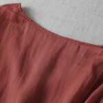 Buddha Stones Embroidery Patchwork Long Puff Sleeve Drawstring Midi Dress With Pockets - image 12