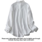 Buddha Stones Fall Dandelion Flower Buttons Long Sleeve Women's Cotton Shirt - image 3