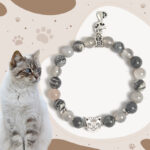 Buddha Stones Birman Cat Natural Grey Jasper Agate Bead Healing Bracelet - Birman Cat(Wrist Circumference: 15-16cm) - image 0