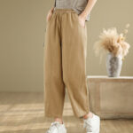 Buddha Stones Casual Elastic Waist Women's Polyester Harem Pants With Pockets - image 2