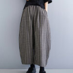 Buddha Stones Casual 7-8 Length Corduroy Stripes Women's Polyester Wide Leg Pants With Pockets - image 4