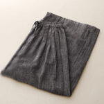 Buddha Stones Casual Textured Fabrics Women's Polyester Wide Leg Pants With Pockets - image 2