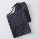 Buddha Stones Casual Plaid Pattern Women's Cotton Wide Leg Pants With Pockets - image 3