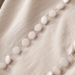 Buddha Stones Pure Color Stand Collar Double-breasted Buttons Design Cotton Long Sleeve Midi Dress - image 3