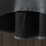 Buddha Stones Pure Color Irregular Design Cotton Turtleneck Long Sleeve Midi Dress With Pocket - image 15