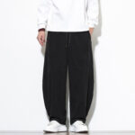 Buddha Stones Drawstring Solid Color Tapered Design Cotton Corduroy Men's Harem Pants With Pockets - Black - US/UK/AU46，EU56 (5XL) - image 20