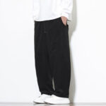 Buddha Stones Drawstring Solid Color Tapered Design Cotton Corduroy Men's Harem Pants With Pockets - image 23