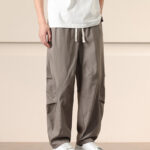 Buddha Stones Commute Spring Solid Color Drawstring Men's Harem Pants With Pockets - Tan - US/UK/AU46，EU56 (5XL) - image 26