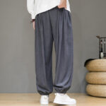 Buddha Stones Commute Plain Men's Thermal Fleece-Lined Ankle-Length Pants With Pockets - image 5