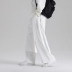 Buddha Stones Plain Patchwork Design Men's Cotton Pants With Pockets - image 22